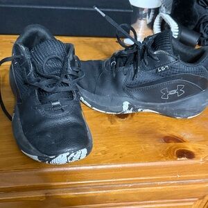 Under Armour Kids Black and White Sneakers